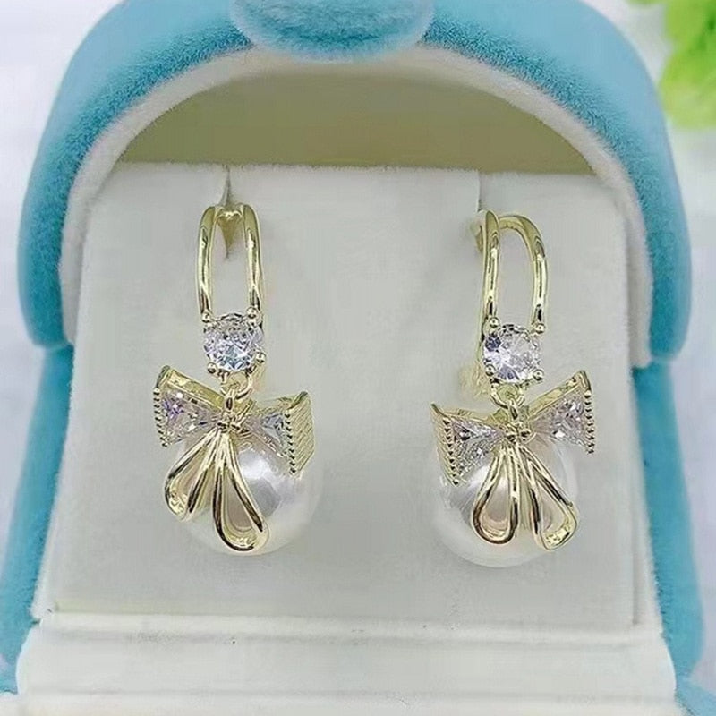 Shiny Crystal Ball Earrings