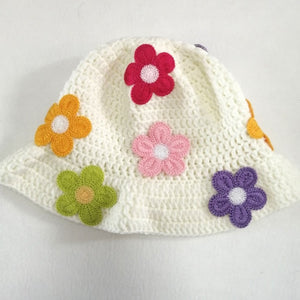 Floral Boho Crochet Bucket Hat