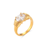 Load image into Gallery viewer, Oval Cut Crystal Ring
