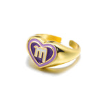 Load image into Gallery viewer, Colorful Zodiac Signet Ring
