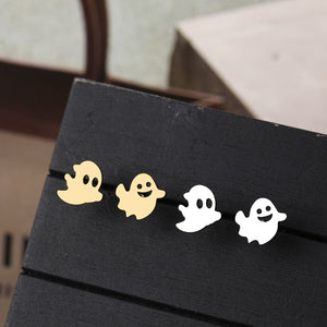 Flying Ghosts Dainty Stud Earrings
