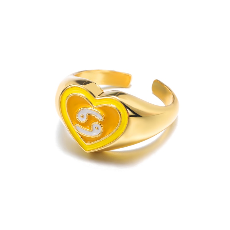 Colorful Zodiac Signet Ring