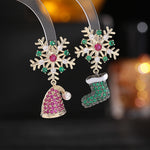 Load image into Gallery viewer, Luxury Crystal Encrusted Christmas Earrings

