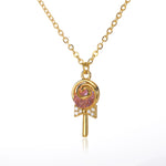 Load image into Gallery viewer, Crystal Lollipop Pendant Necklace

