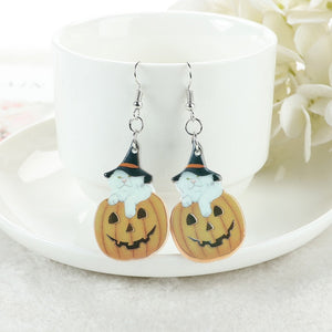 Halloween DIY: FIMO Clay Spider Ring and Pumpkin Earrings