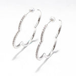 Load image into Gallery viewer, Lucky Clover Crystal Hoop Earrings
