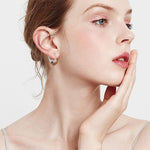 Load image into Gallery viewer, Crystal Bat Hoop Earrings
