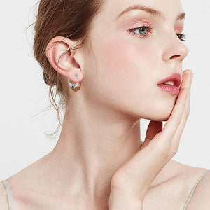 Crystal Bat Hoop Earrings