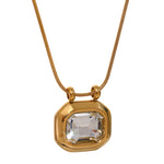 Load image into Gallery viewer, Crystal Squoval Pendant Necklace
