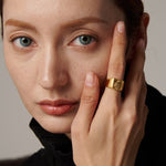 Load image into Gallery viewer, Abstract Sun Chunky Statement Ring
