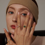 Load image into Gallery viewer, Colorful Crystal Chain Ring
