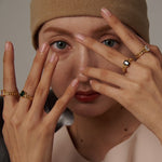Load image into Gallery viewer, Colorful Crystal Chain Ring
