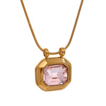 Load image into Gallery viewer, Crystal Squoval Pendant Necklace
