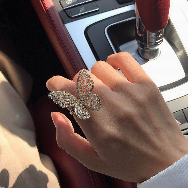 Butterfly Baguette Ring
