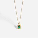 Load image into Gallery viewer, Rectangular Crystal Pendant Necklace
