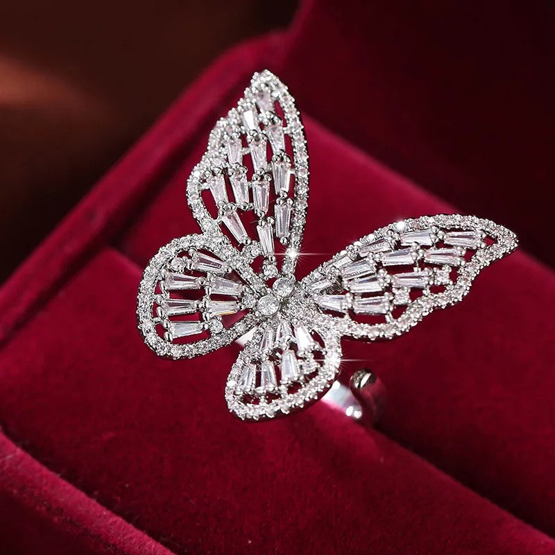 Butterfly Baguette Ring