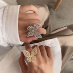 Load image into Gallery viewer, Butterfly Baguette Ring
