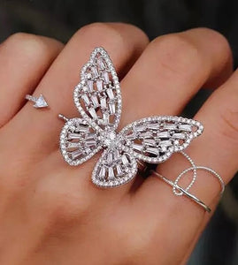 Butterfly Baguette Ring