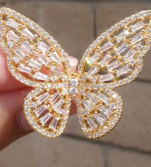 Butterfly Baguette Ring