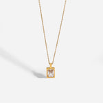 Load image into Gallery viewer, Rectangular Crystal Pendant Necklace
