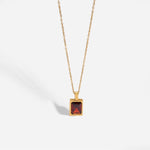 Load image into Gallery viewer, Rectangular Crystal Pendant Necklace
